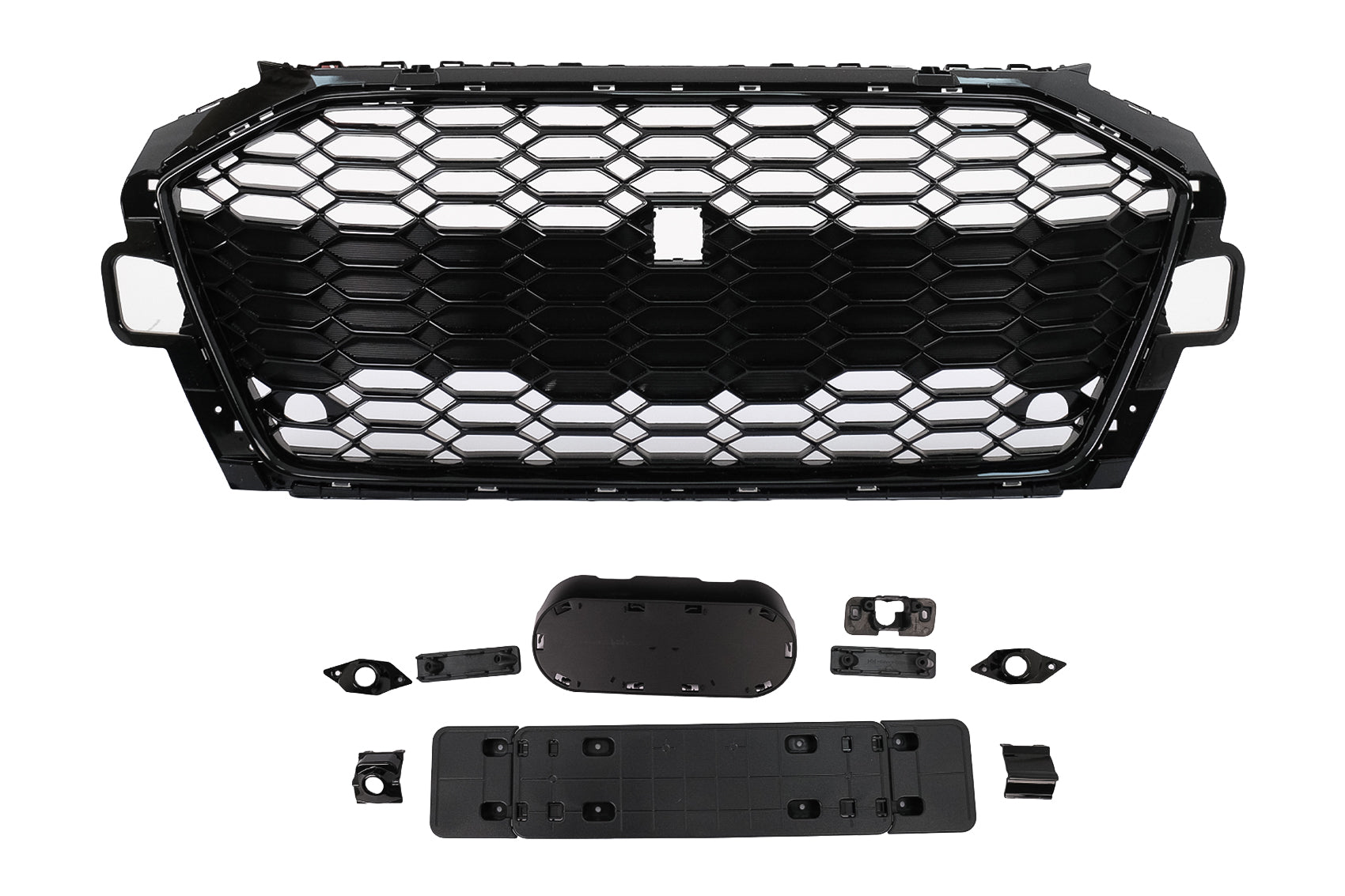Frontgrill für Audi A4 B9 8W 2. Facelift 2020+ Limousine Avant RS Design Schwarz Carpartstuning Austria