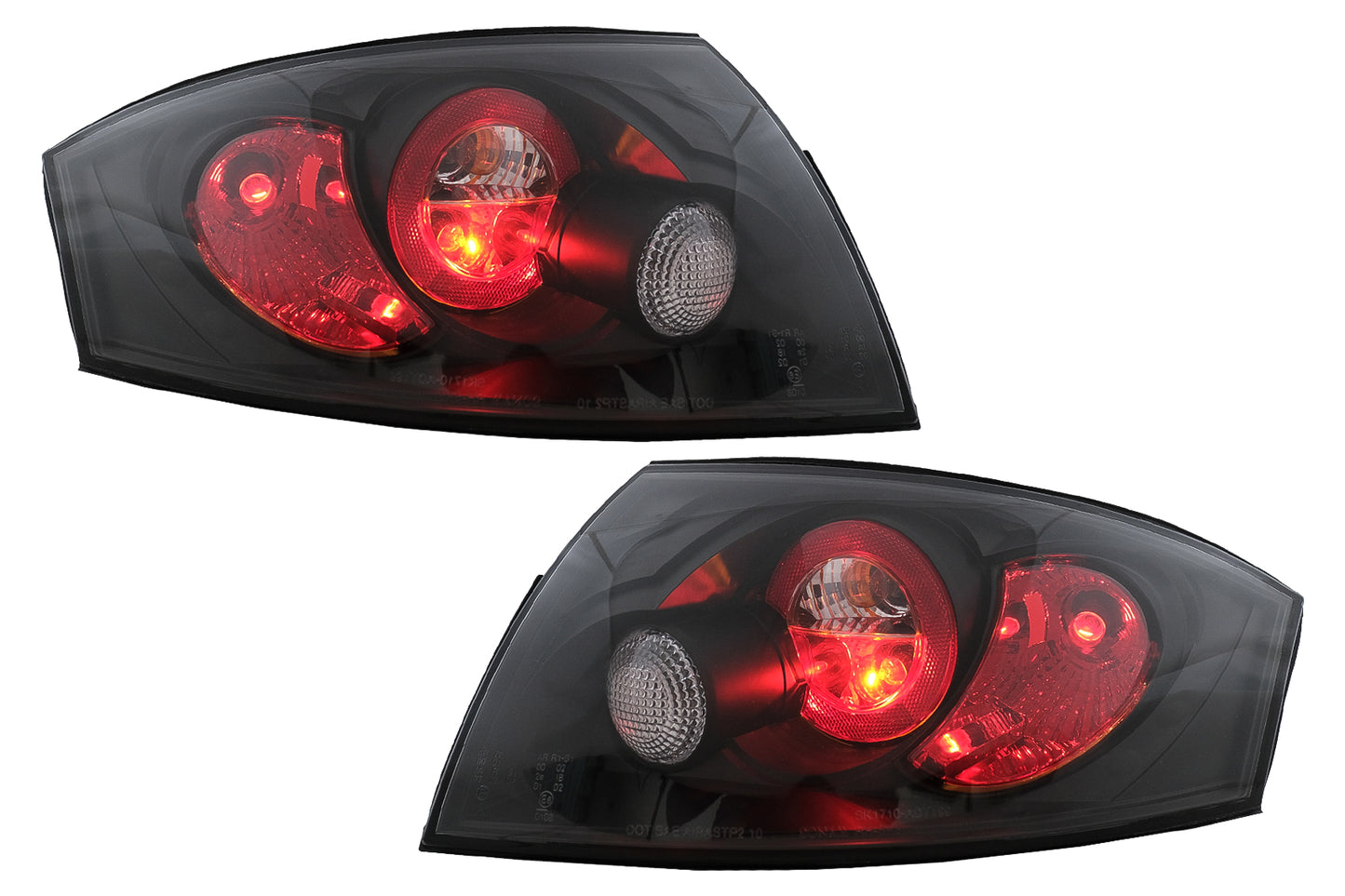 Halogenlampen Rückleuchten für Audi TT 8N 1999-2006 Schwarze Rücklichter Carpartstuning Austria