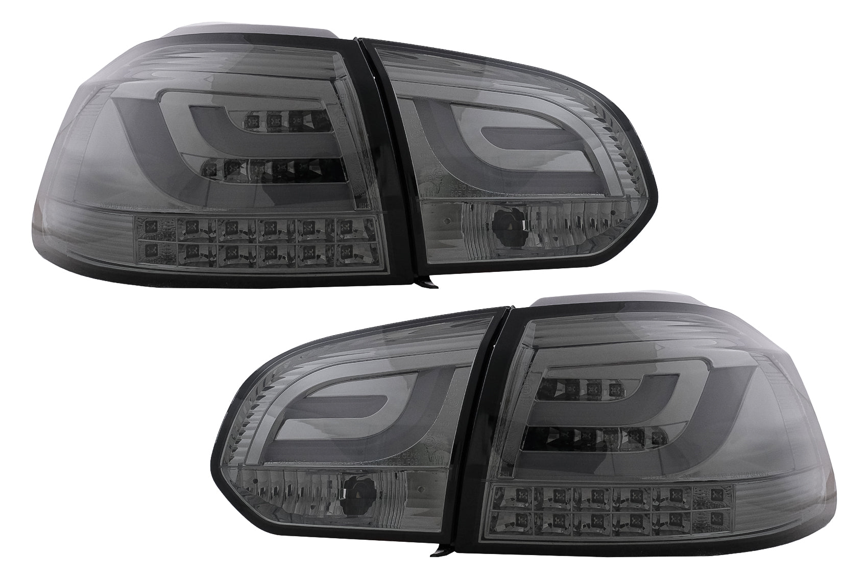 Rückleuchten Rücklichter LED für VW Golf 6 VI 2008-2013 Tube Lichtleiste Rauch Carpartstuning Austria