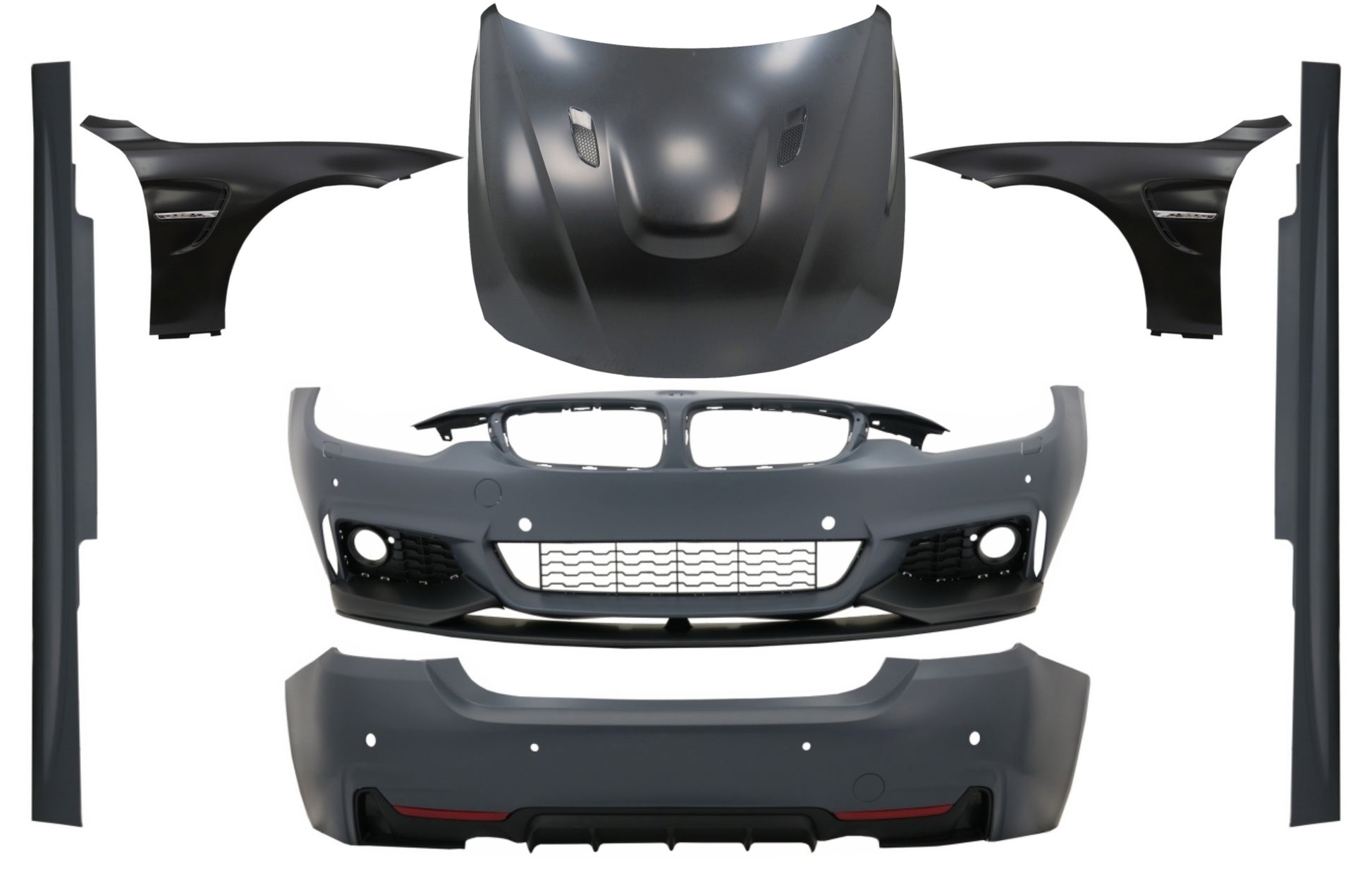 Kit für BMW F32 F33 13-17 M-Performance Look Vordere Kotflügel Kapuze Motorhaube CarPartsTuning