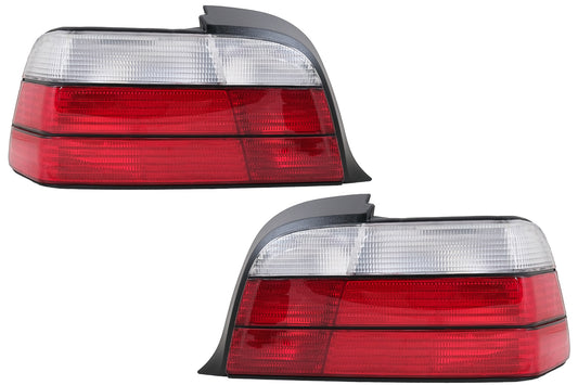 Rückleuchten passend für BMW 3er E36 Coupe Cabrio (1992 -1998) Rot Weiß KITT Lightning