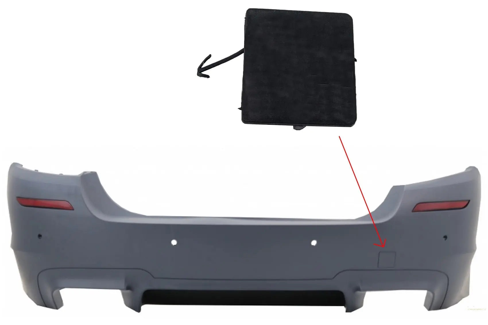 Abschlepphakenabdeckung Heckstoßstange Passend Für BMW 5er F10 F11 (2011-2017) M5 Design KITT