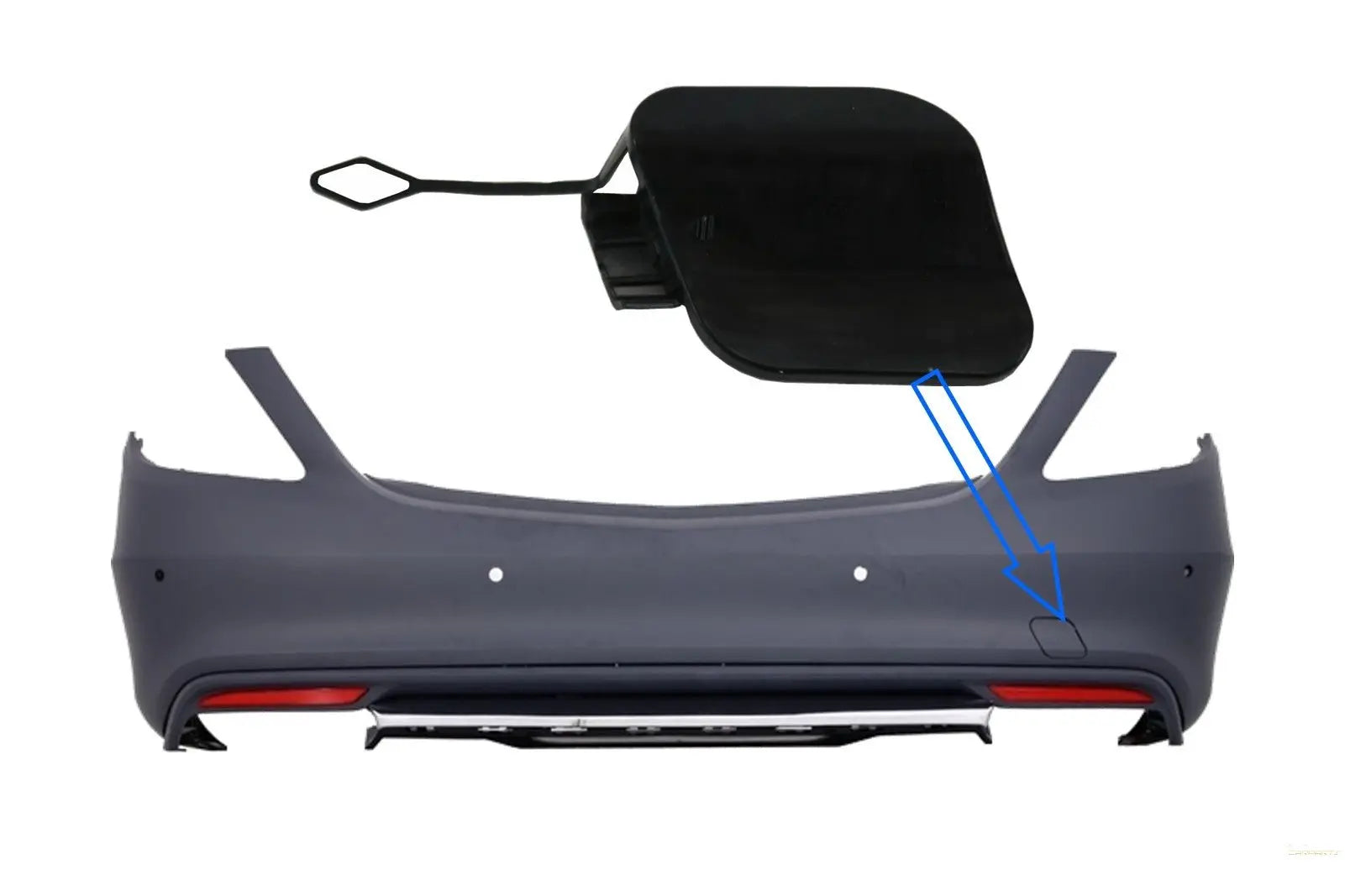Abschlepphakenabdeckung Passend Für Heckstoßstange S63 A-Design Mercedes Benz W222 S-Klasse (2013-06.2017) KITT