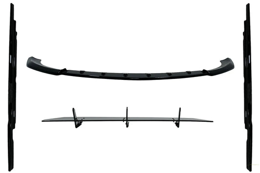 Aero Bodykit Frontschürzenlippe Diffusor Und Seitenschwelleraufsätze Passend Für Mercedes Benz E-Klasse E63 W213 S213 (2016-2019) Piano Black KITT