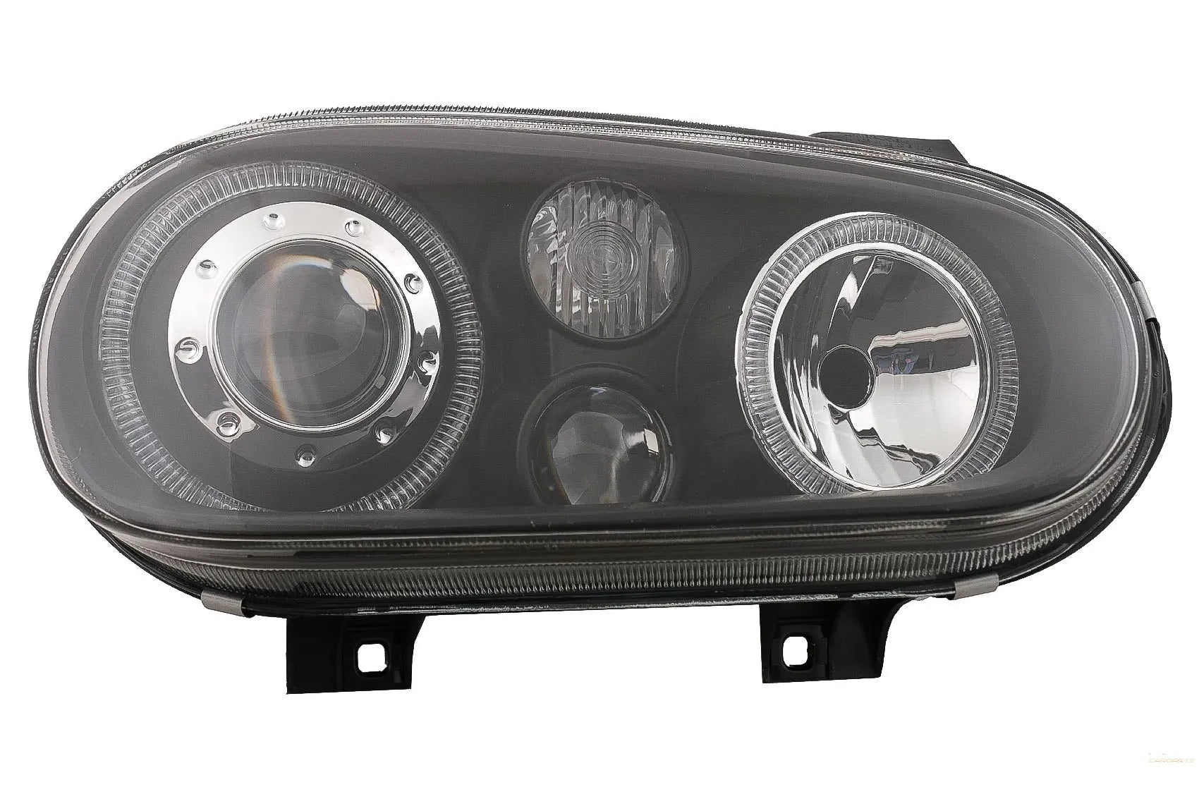 Angel Eyes Scheinwerfer Dual Halo Felgen Passend Für VW Golf IV 4 Cabriolet Hatchback Variante (09.1997-09.2003) Schwarz LHD Oder RHD KITT Lightning