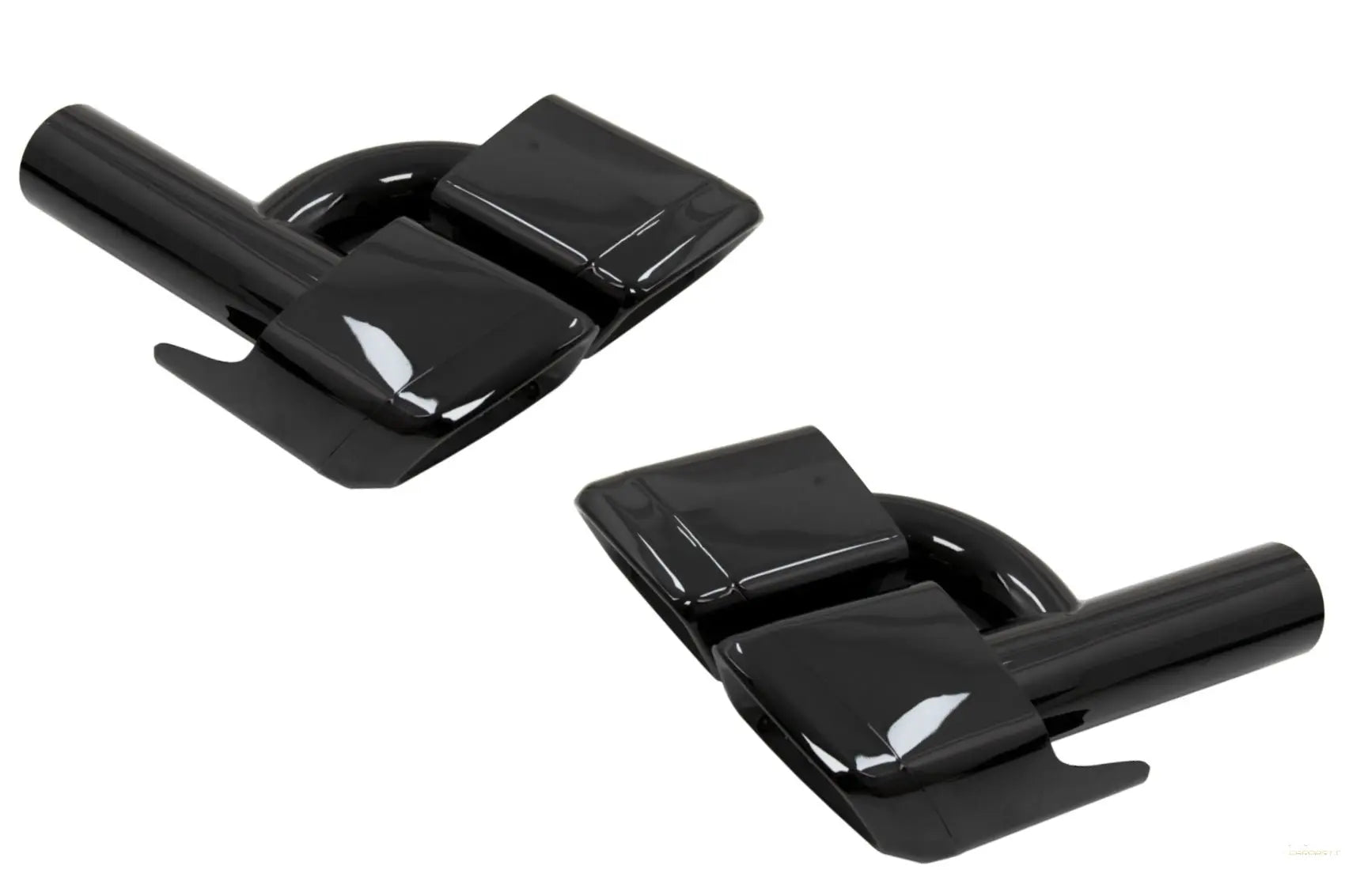 Auspuff Endrohre Passend Für Mercedes W221 W164 W166 W212 W218 S-Klasse E-Klasse CLS Ml S63 E63 Black Edition KITT
