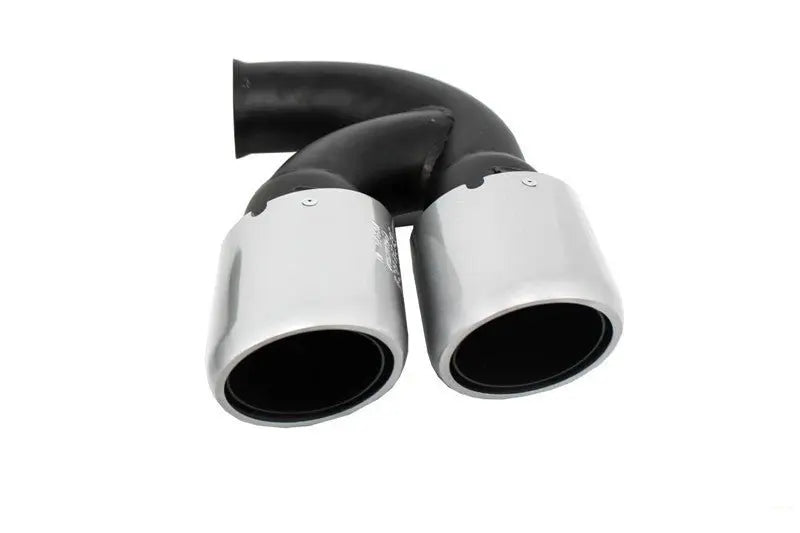 Auspuffblenden Passend Für Porsche Cayenne 92a V6 V8 Benzin (05.2010-09.2014) GTs Design Silber KITT