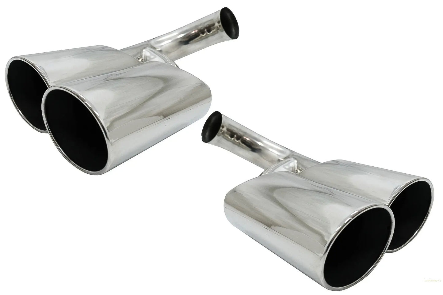 Auspuffblenden Passend Für Porsche Cayenne I Facelift SUV 9pa1 V6 (2007-2010) Chrom KITT Professional Exhaust Systems