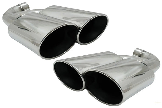 Auspuffblenden Passend Für Porsche Cayenne I Facelift SUV 9pa1 V8 (2007-2010) Chrom KITT Professional Exhaust Systems