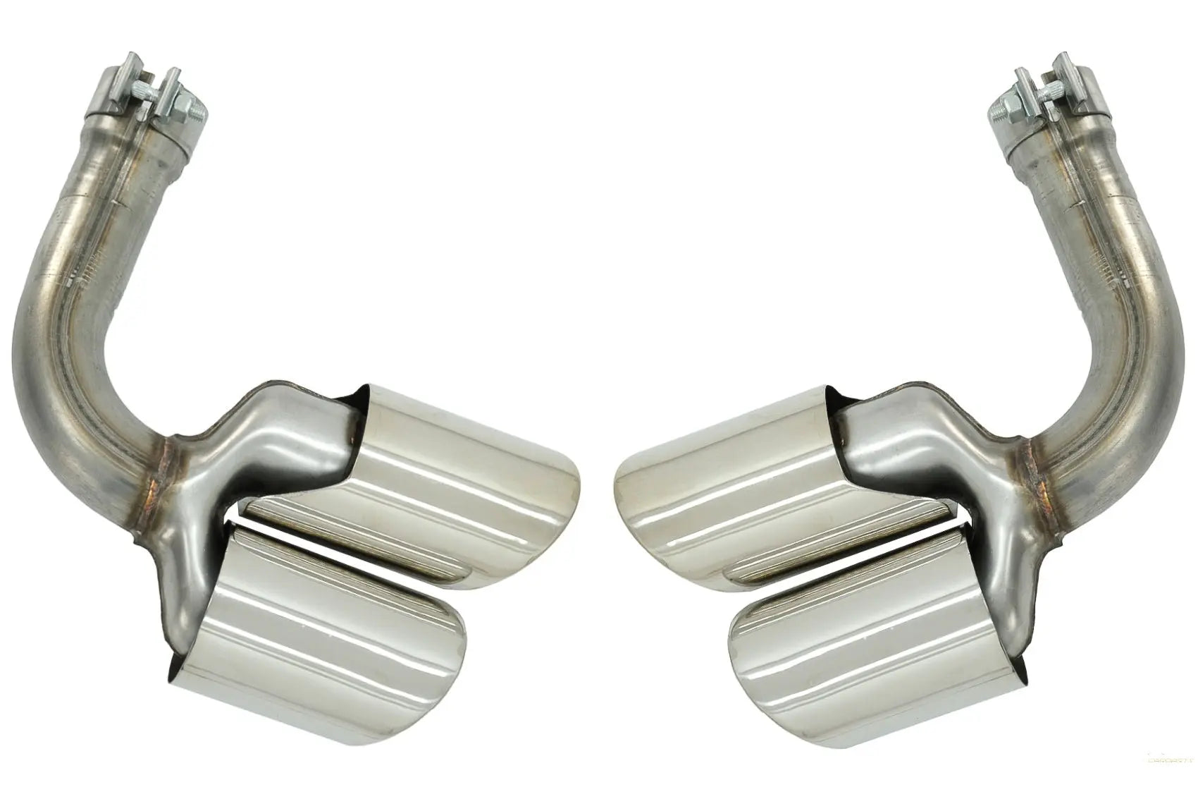 Auspuffendrohre Quad Geeignet Für Porsche Cayenne 9y0 SUV 3.0 (2018-Up) Upgrade Auf Cayenne S Chrom KITT Specials