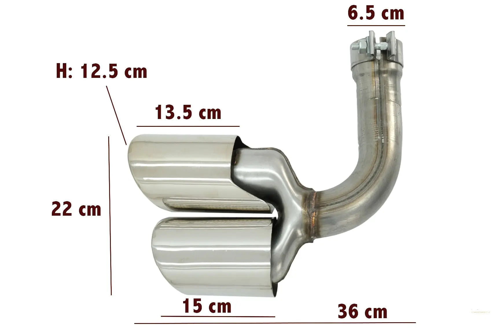 Auspuffendrohre Quad Geeignet Für Porsche Cayenne 9y0 SUV 3.0 (2018-Up) Upgrade Auf Cayenne S Chrom KITT Specials