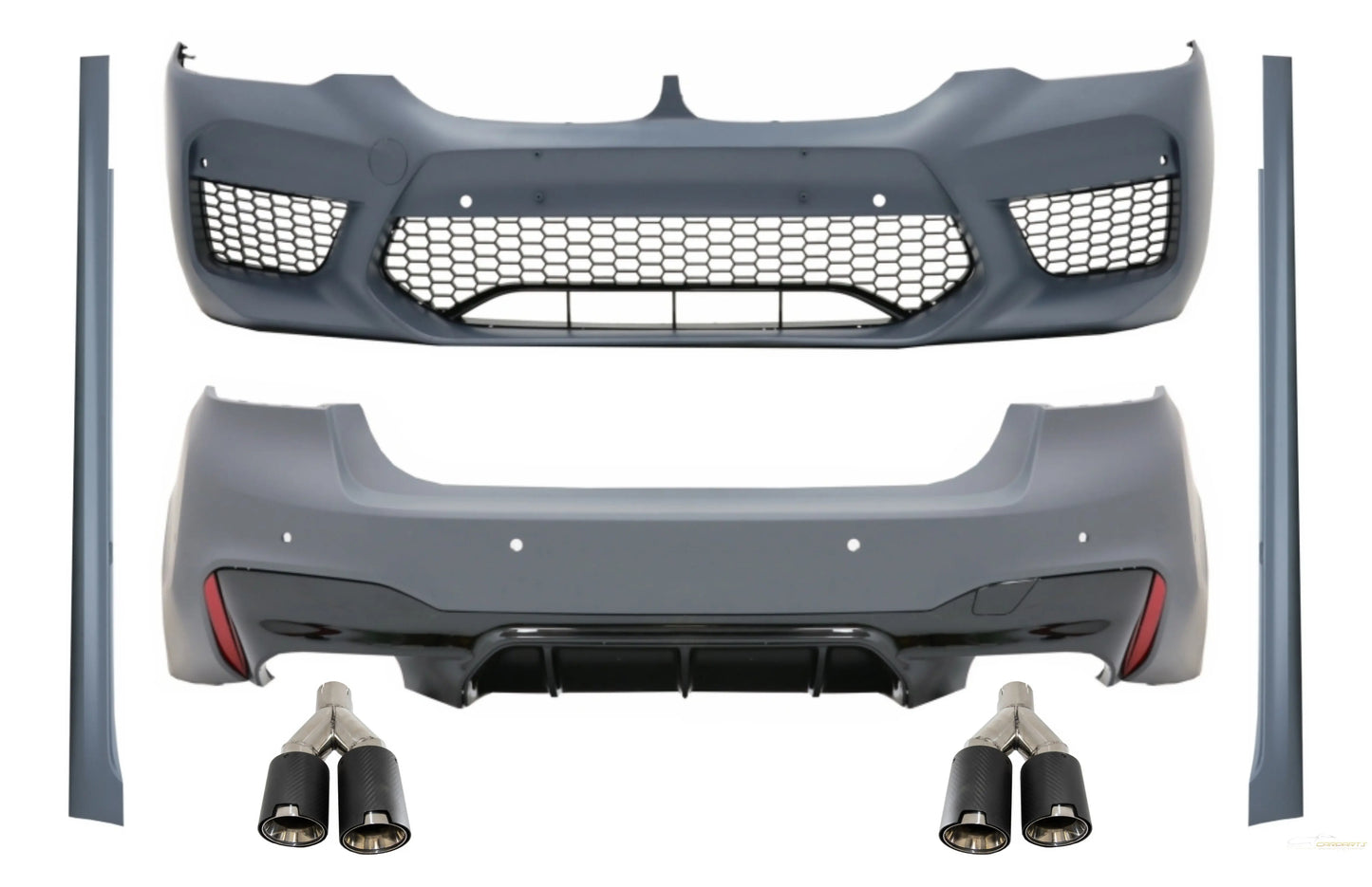 Bodykit Passend Für BMW 5er G30 (2017-Up) M5 Design Mit Zwei Doppelauspuffrohren Aus Kohlefaser Matt KITT