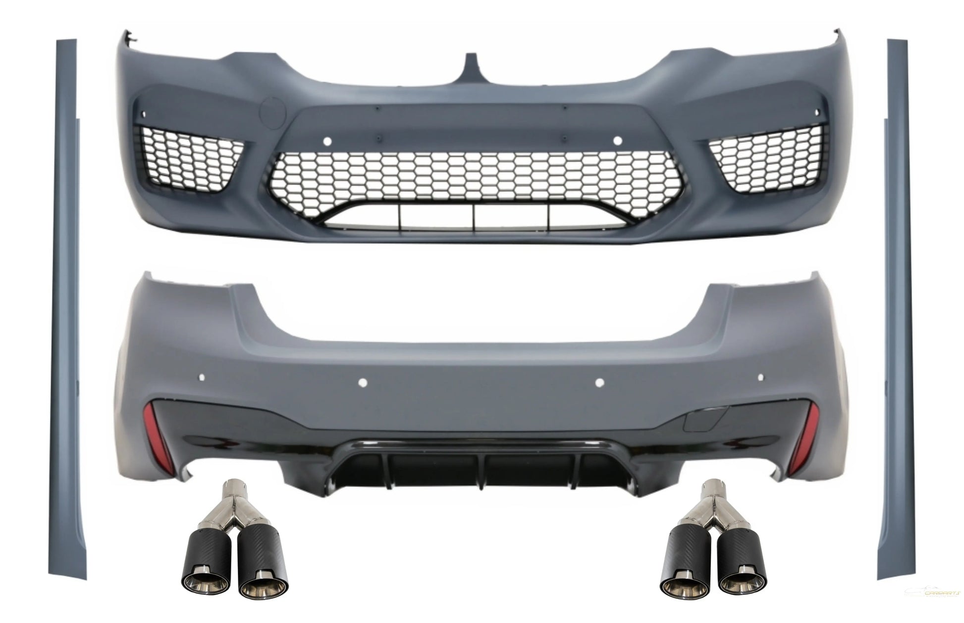 Bodykit Passend Für BMW 5er G30 (2017-Up) M5 Design Mit Zwei Doppelauspuffrohren Aus Kohlefaser Matt KITT