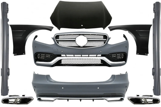 Bodykit Passend Für Mercedes W212 E-Klasse Facelift (2013-Up) E63 Design Mit Auspuffendrohren KITT