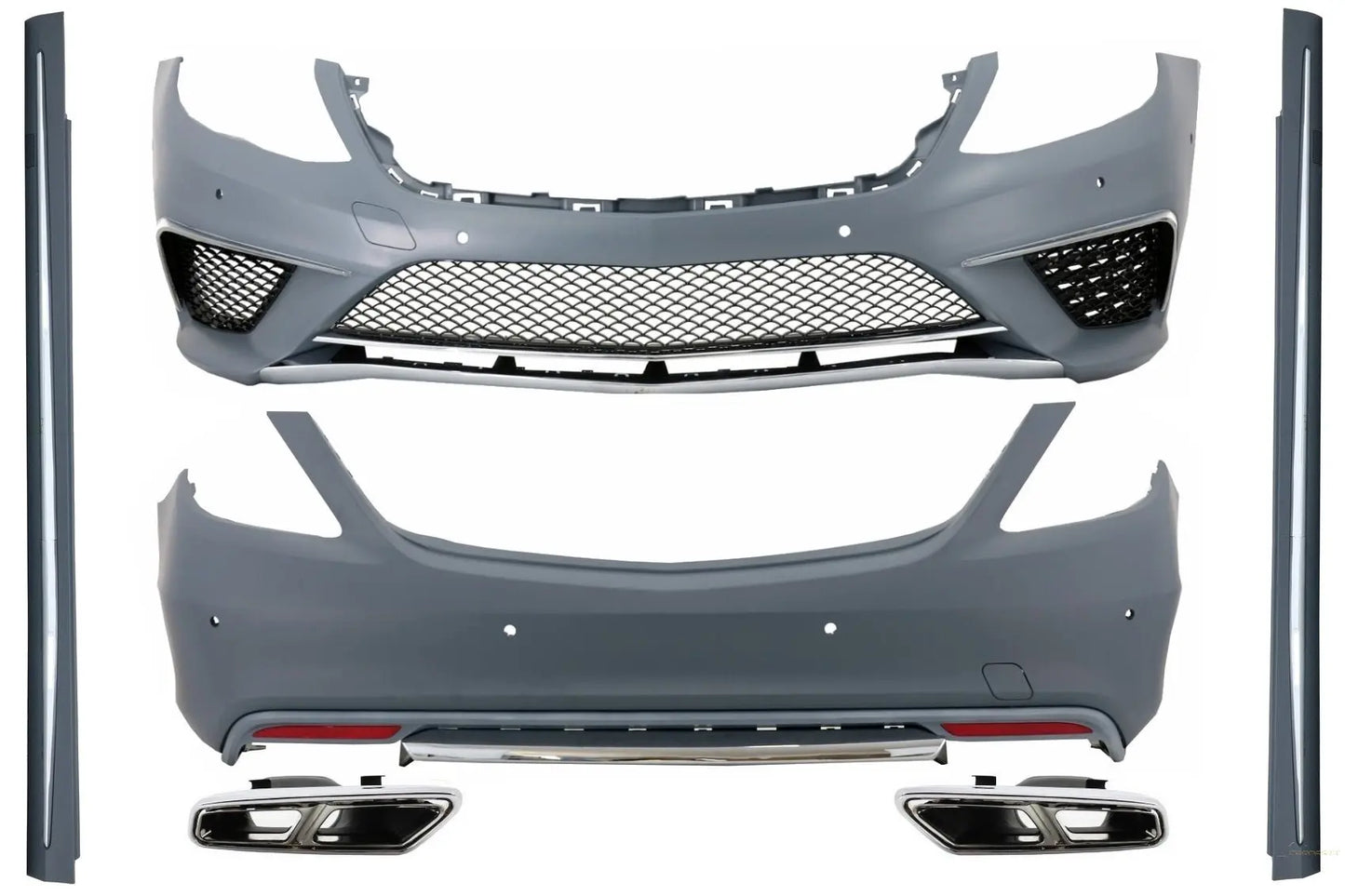 Bodykit Passend Für Mercedes W222 S-Klasse (2013-06.2017) Langversion Mit Endrohrblenden S65 Chrom Special Edition KITT