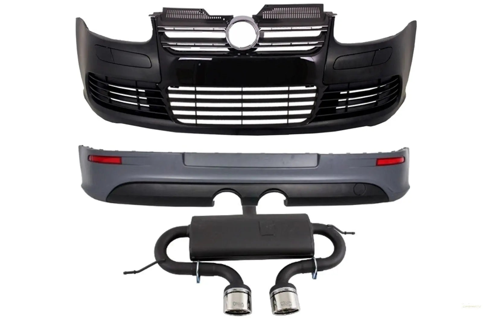 Bodykit Passend Für VW Golf 5 (2005-2007) R32 Design Auspuffanlage Frontschürze Piano Black KITT