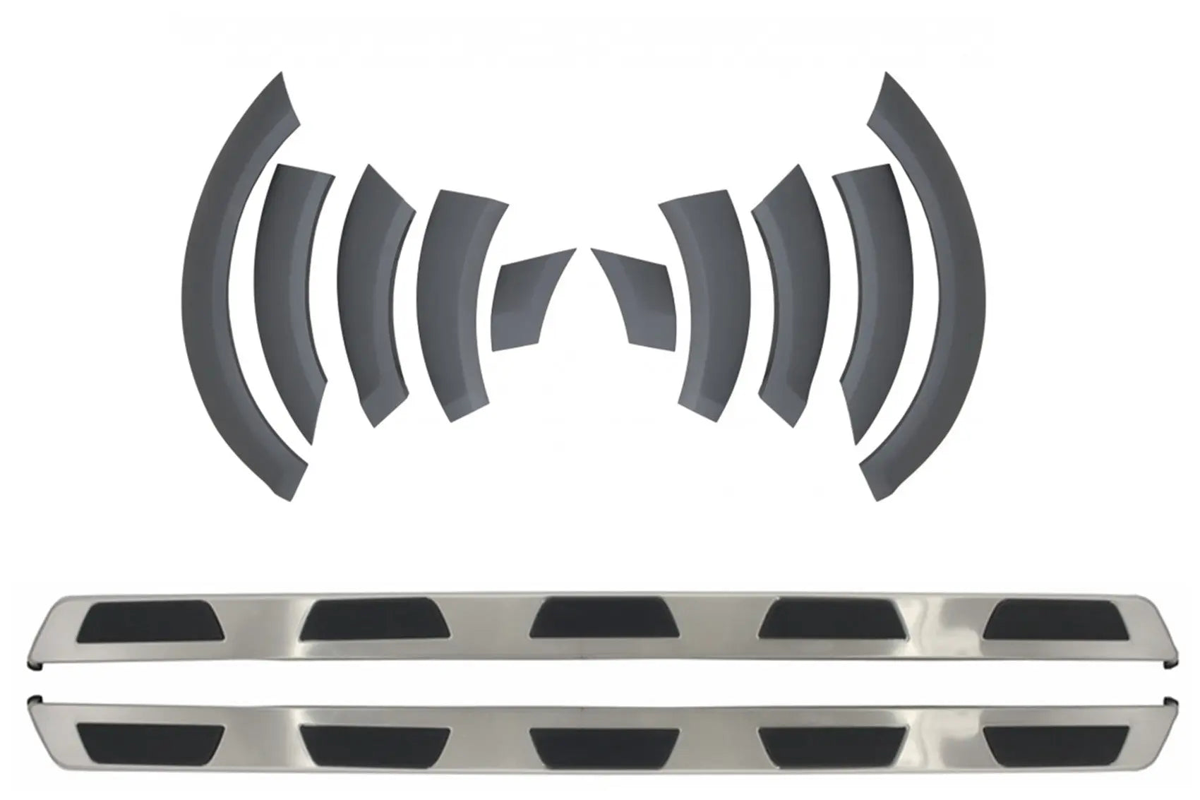 Bodykit Trittbretter Trittbretter Kotflügelverbreiterungen Radhäuser Passend Für Audi Q7 (4l) Facelift 2010-2015 KITT