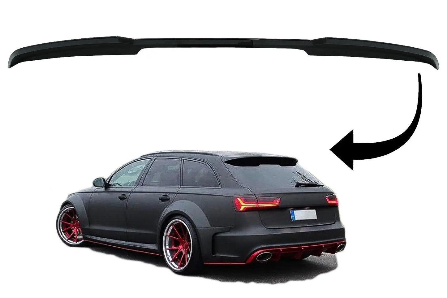 Dachspoiler Passend Für Audi A6 Avant Facelift 4G C7 (2015-2018) Piano Black KITT
