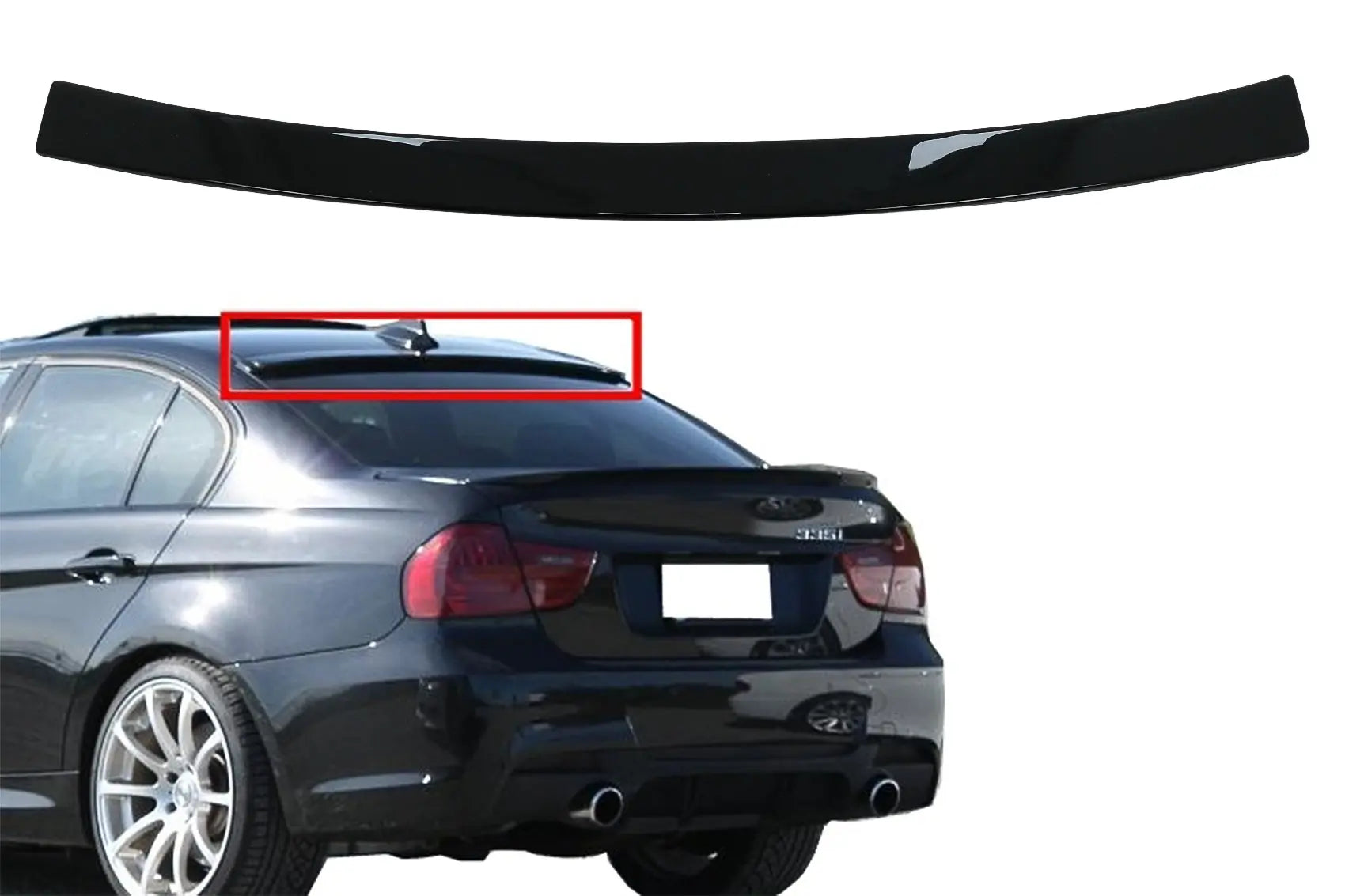 Dachspoiler Passend Für BMW E90 Serie 3 (2004-2010) Piano Black KITT