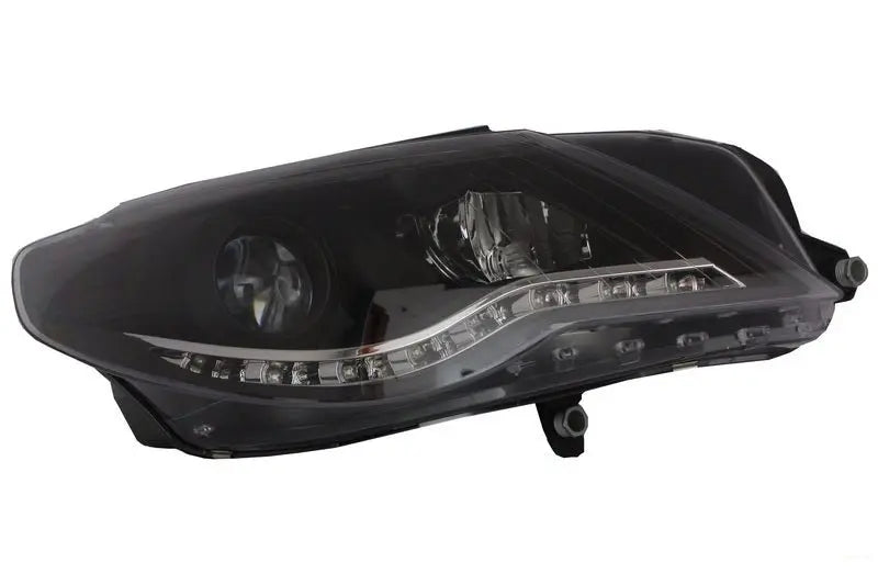 Dayline LED Scheinwerfer Passend Für VW Passat Cc (2008-2012) Drl Look Schwarz KITT Lightning