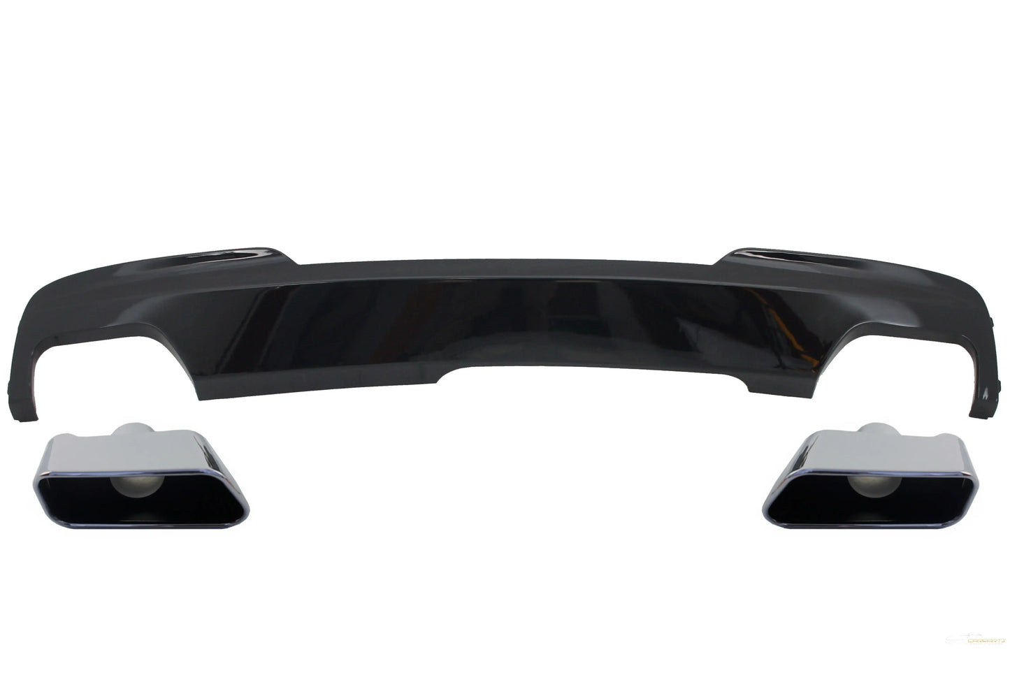 Doppelauslass Luftdiffusor Brilliant Black Edition Mit Endschalldämpfer Sport M-Tech 550i Design Passend Für BMW F10 F11 (2011-2017) KITT