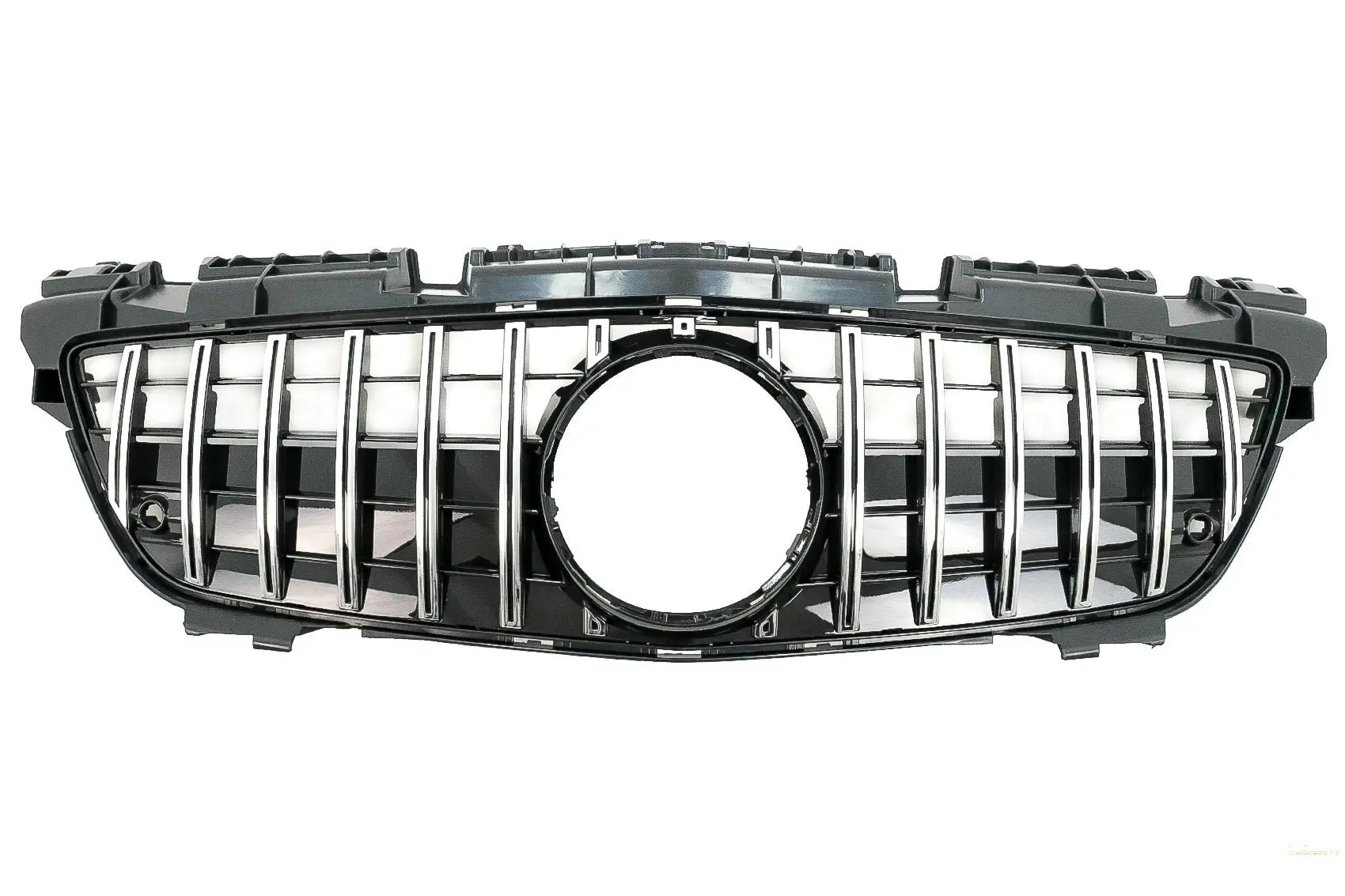 Frontgrill Mit Unterem Gitter Passend Für MercedeS SLK R172 (2011-2015) GT-R Panamericana Design Chrom KITT