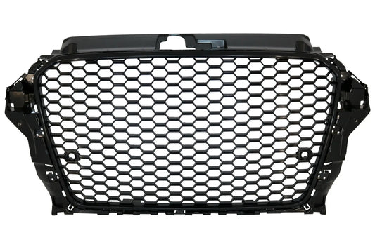 Frontgrill Ohne Emblem Passend Für Audi A3 8V (2012-2016) RS3 Design Piano Black KITT