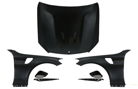 Fronthaube Motorhaube Mit Vorderen Kotflügeln Passend Für Mercedes C-Klasse W205 S205 C205 A205 (2014-2020) GT-Design KITT