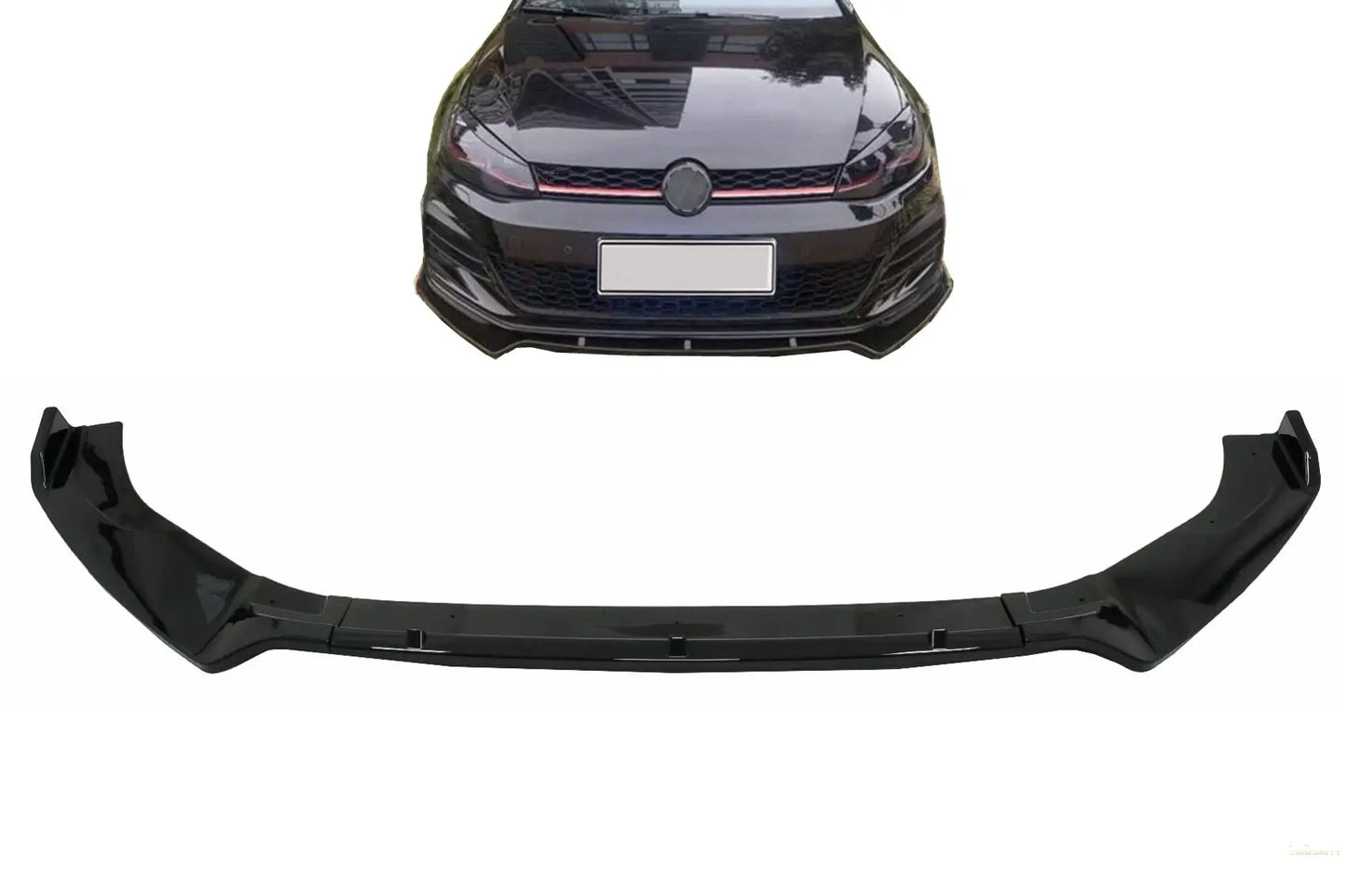 Frontschürzenansatz Spoiler Passend Für VW Golf 7 GTI 7.5 GTI & R (2013-2020) Piano Black KITT