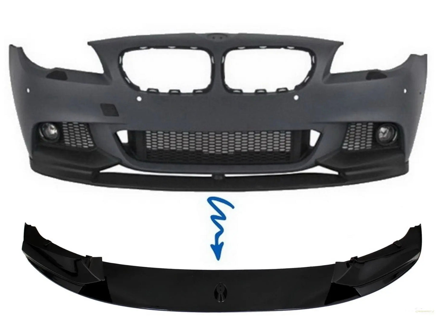 Frontspoilerlippe Passend Für BMW 5er F10 F11 Limousine Touring (2011-2017) M-Performance Piano Black KITT