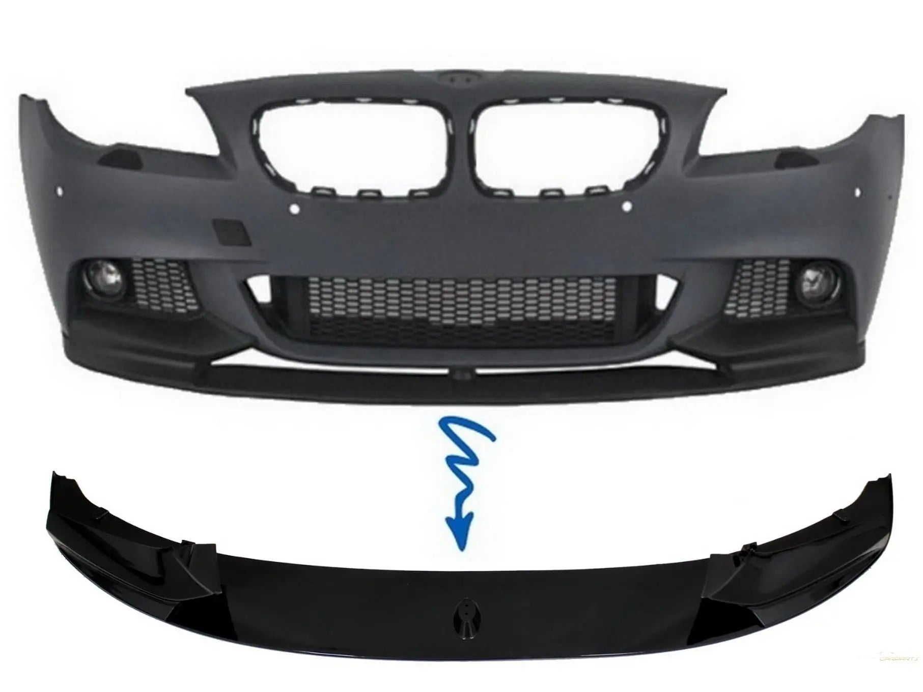 Frontspoilerlippe Passend Für BMW 5er F10 F11 Limousine Touring (2011-2017) M-Performance Piano Black KITT