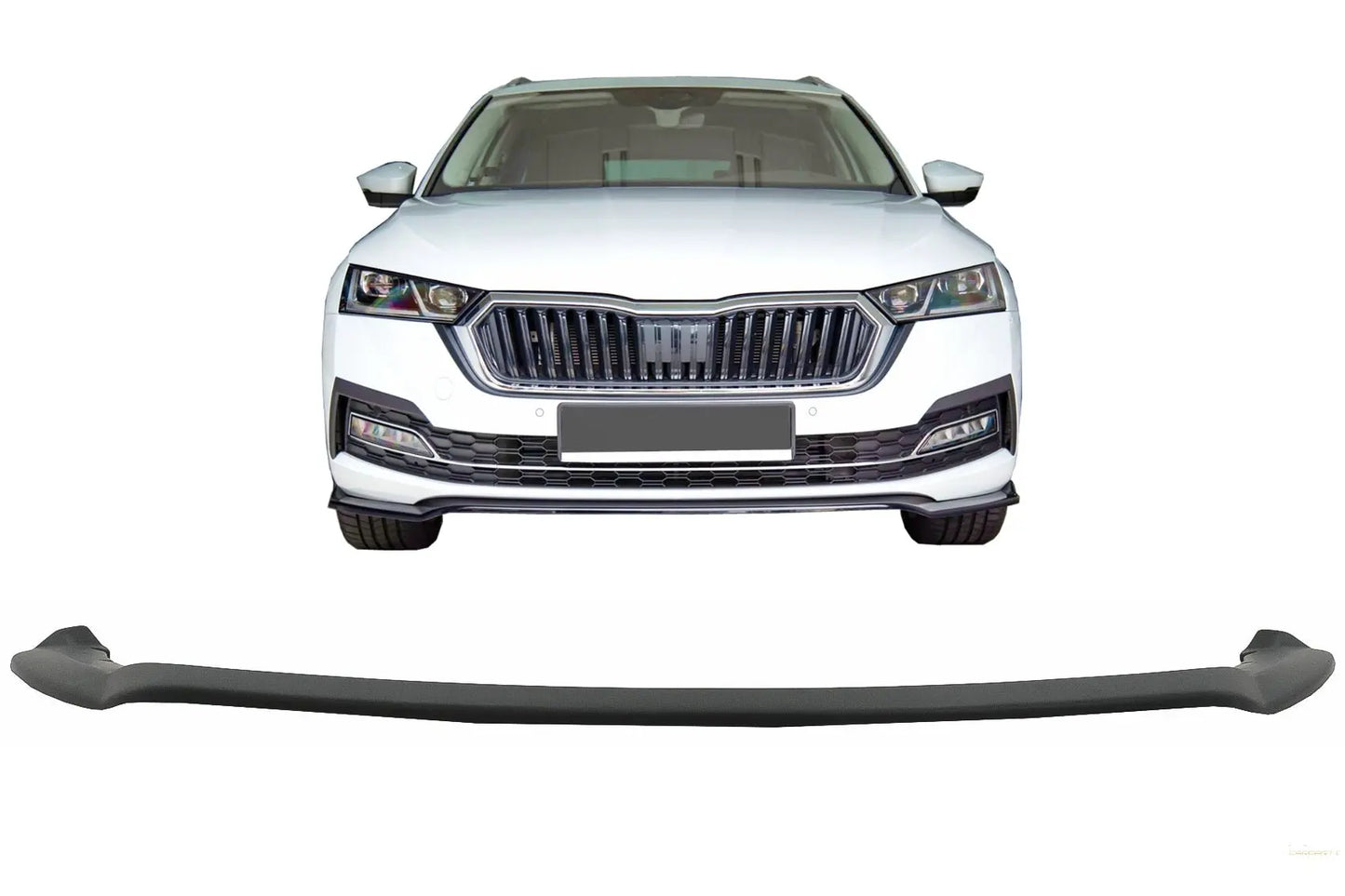 Frontspoilerlippe Passend Für Skoda Octavia Mk4 (2020) Schwarz KITT