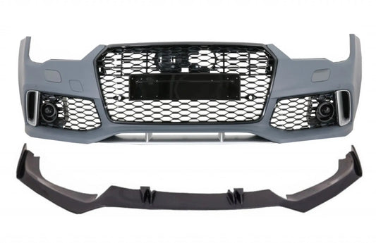 Frontstoßstange Mit Aufgesetzter Spoilerlippe Echtcarbon Passend Für Audi A7 4G Facelift (2015-2018) RS7 Design KITT