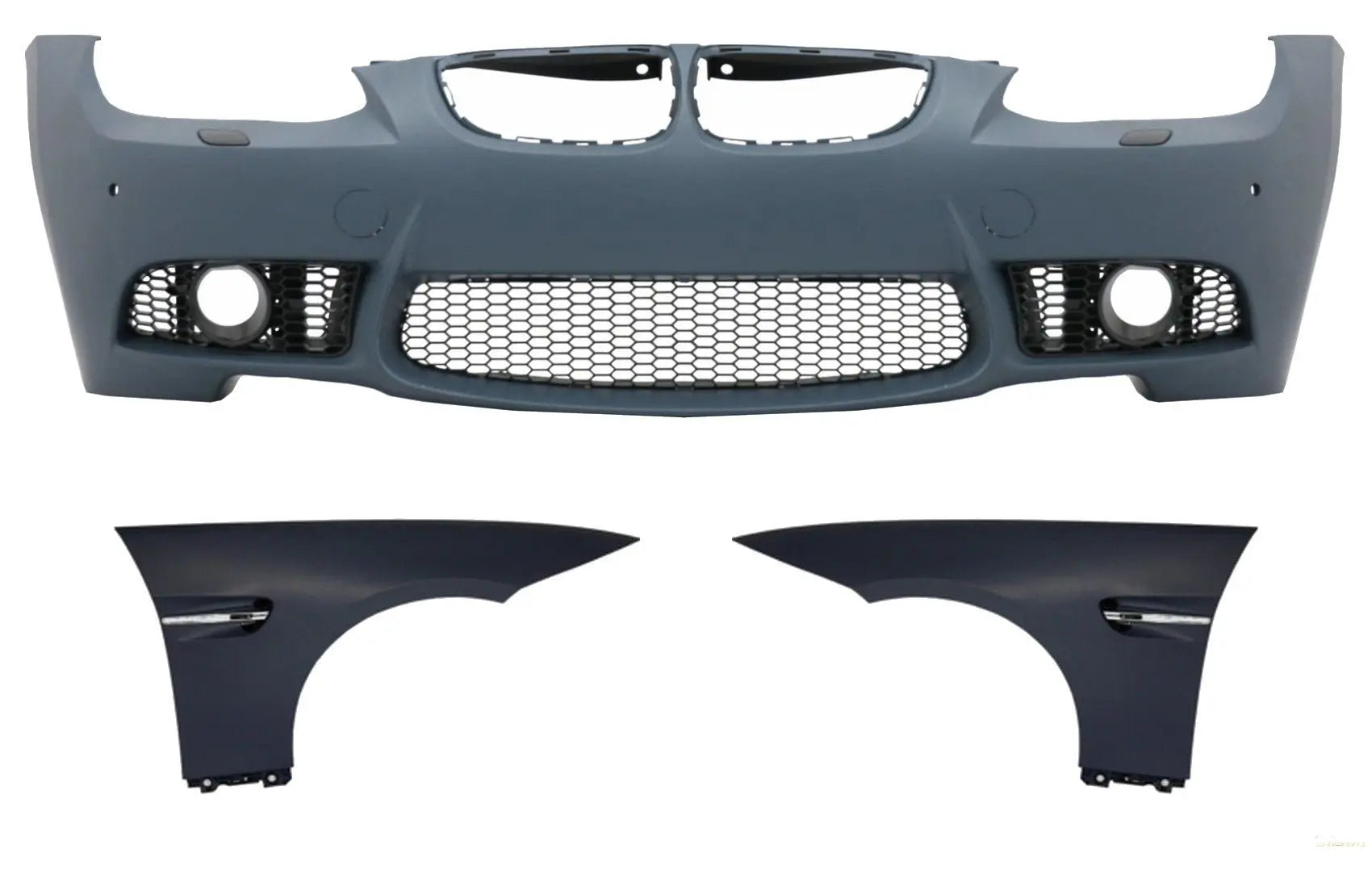 Frontstoßstange Mit Kotflügel Vorne Passend Für BMW 3er E92 Coupé E93 Cabrio (2006-2009) M3 Look Mit PDC Ohne Projektoren KITT