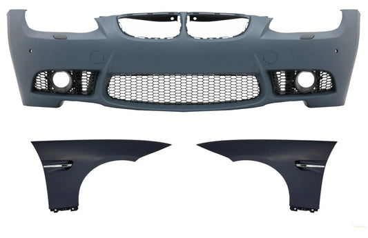 Frontstoßstange Mit Kotflügel Vorne Passend Für BMW 3er E92 Coupé E93 Cabrio (2006-2009) M3 Look Mit PDC Ohne Projektoren KITT