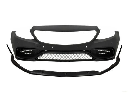 Frontstoßstange Mit Lippenverlängerung Passend Für Mercedes C-Klasse W205 S205 C205 A205 (2014-2020) Limousine T-Modell Coupé Cabriolet C63 Design KITT