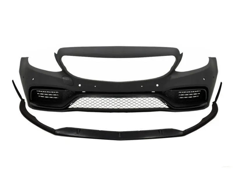 Frontstoßstange Mit Lippenverlängerung Passend Für Mercedes C-Klasse W205 S205 C205 A205 (2014-2020) Limousine T-Modell Coupé Cabriolet C63 Design KITT