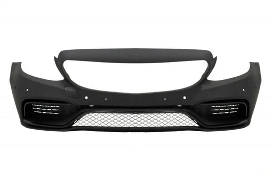 Frontstoßstange Ohne Gitter & Diffusor Mit Endschalldämpfer Schwarz Passend Für Mercedes C-Klasse W205 S205 (2014-2018) C63 Design KITT