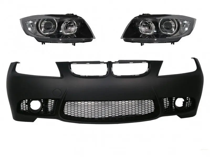 Frontstoßstange Passend Für BMW 3er E90 Limousine E91 Touring (04-08) (Nicht LCI) M3 Design Mit Scheinwerfer Angel Eyes KITT