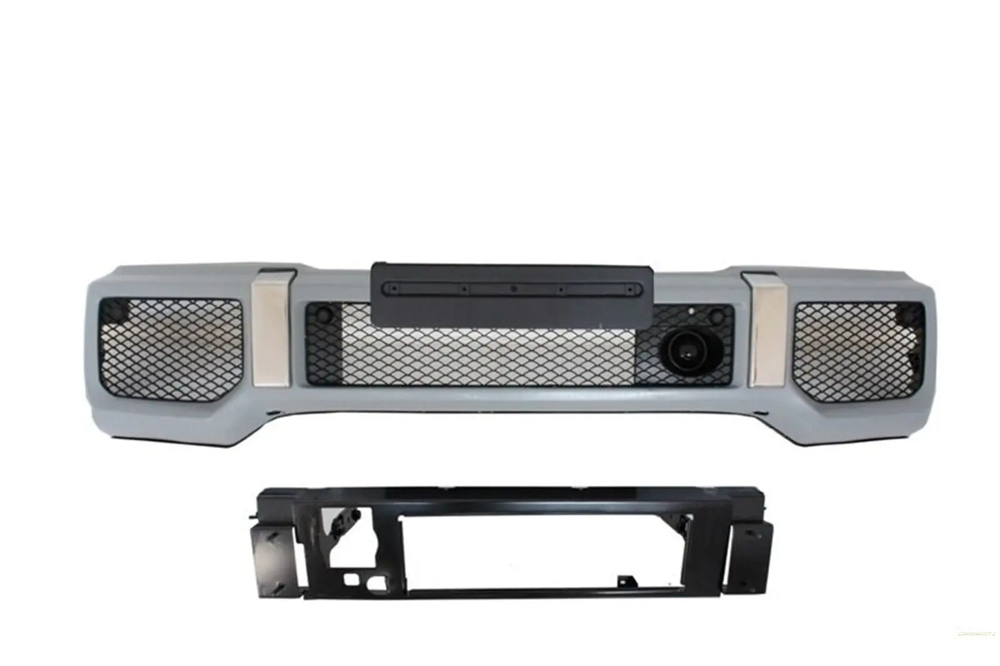 Frontstoßstange Schwarz Scheinwerferabdeckungen LED TFL Passend Für Mercedes G-Klasse W463 (1989) G65 Design KITT