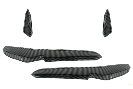 Frontstoßstange Seitliche Finnen Flaps Passend Für VW Golf 7.5 5g R Hatchback (2017-2020) Carbon Look KITT