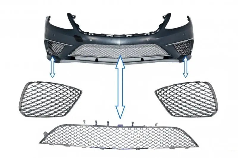 Frontstoßstange Unterer Kühlergrill Passend Für Mercedes S-Klasse W222 (2013-2017) S63 Design Chrom KITT
