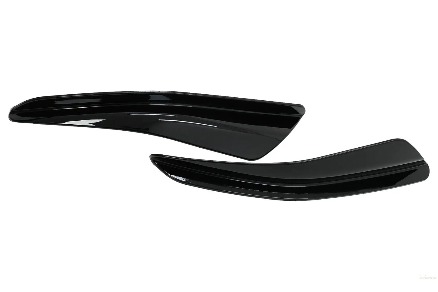 Frontstoßstangen-Seitenflossenklappen Passend Für VW Golf 8 Mk8 Mqb GTI / R-Line (2020-Up) Piano Schwarz KITT