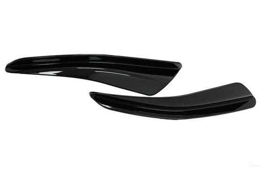 Frontstoßstangen-Seitenflossenklappen Passend Für VW Golf 8 Mk8 Mqb GTI / R-Line (2020-Up) Piano Schwarz KITT