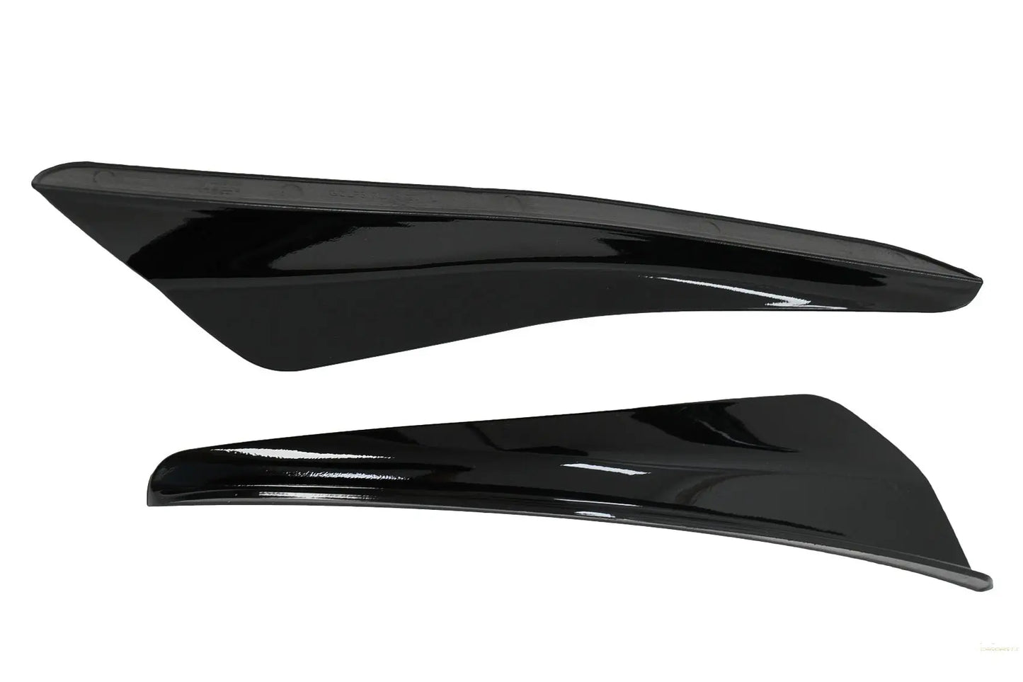 Frontstoßstangen-Seitenflossenklappen Passend Für VW Golf 8 Mk8 Mqb GTI / R-Line (2020-Up) Piano Schwarz KITT