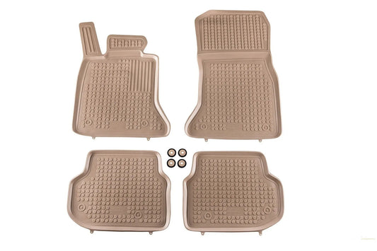 Fußmatte Gummi Beige Passend Für BMW Serie 5 F10 F11 (2010-2013) Limousine Touring Rezaw Plast