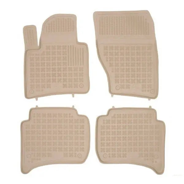 Fußmatte Gummi Beige Passend Für Porsche Cayenne II 92a (2011-2016) VW Touareg II 7p5 (2010-2018) Rezaw Plast