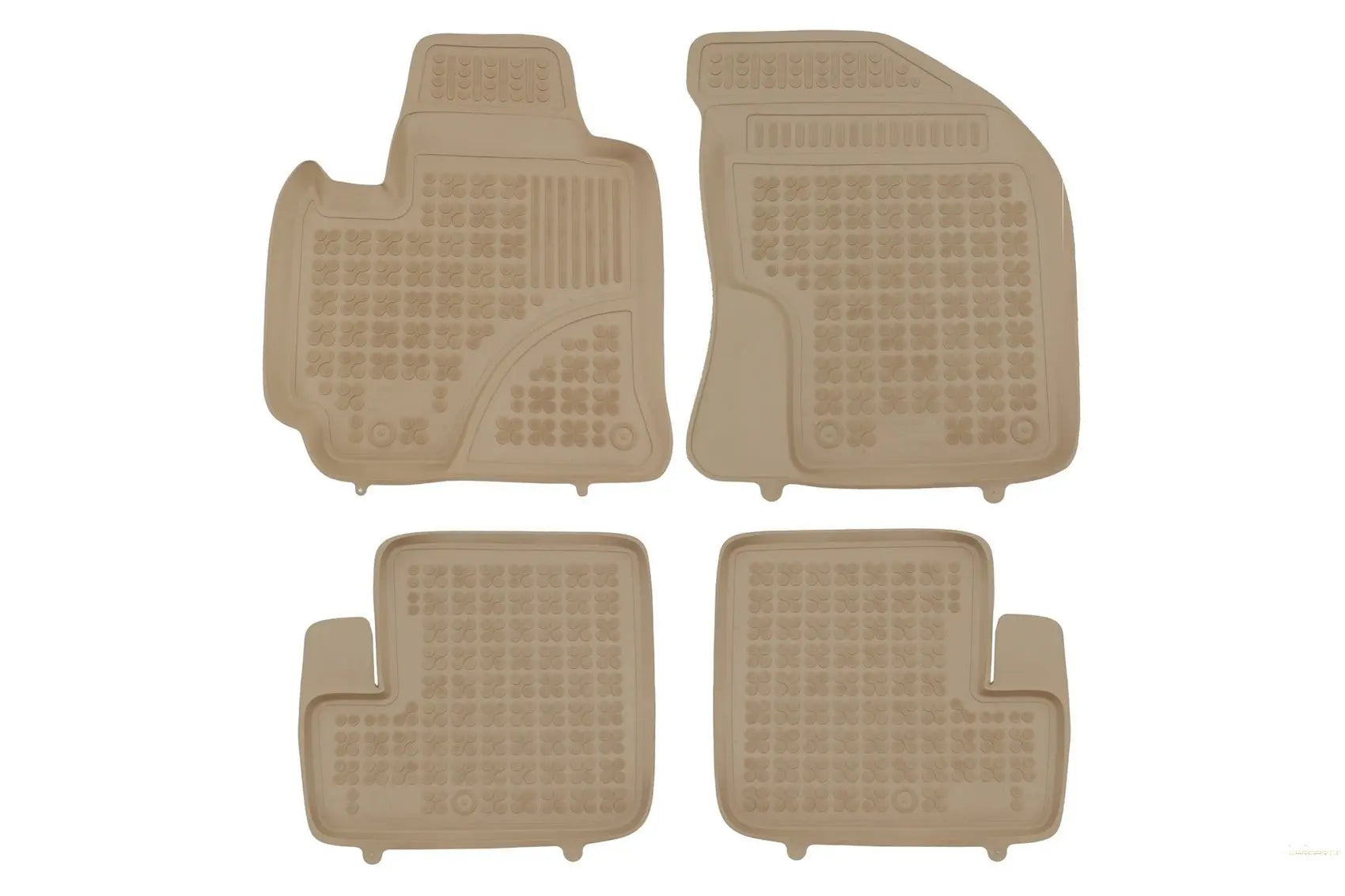 Fußmatten Gummi Beige Passend Für Toyota Rav4 II Facelift (2003-2005) 5 Türer Rezaw Plast