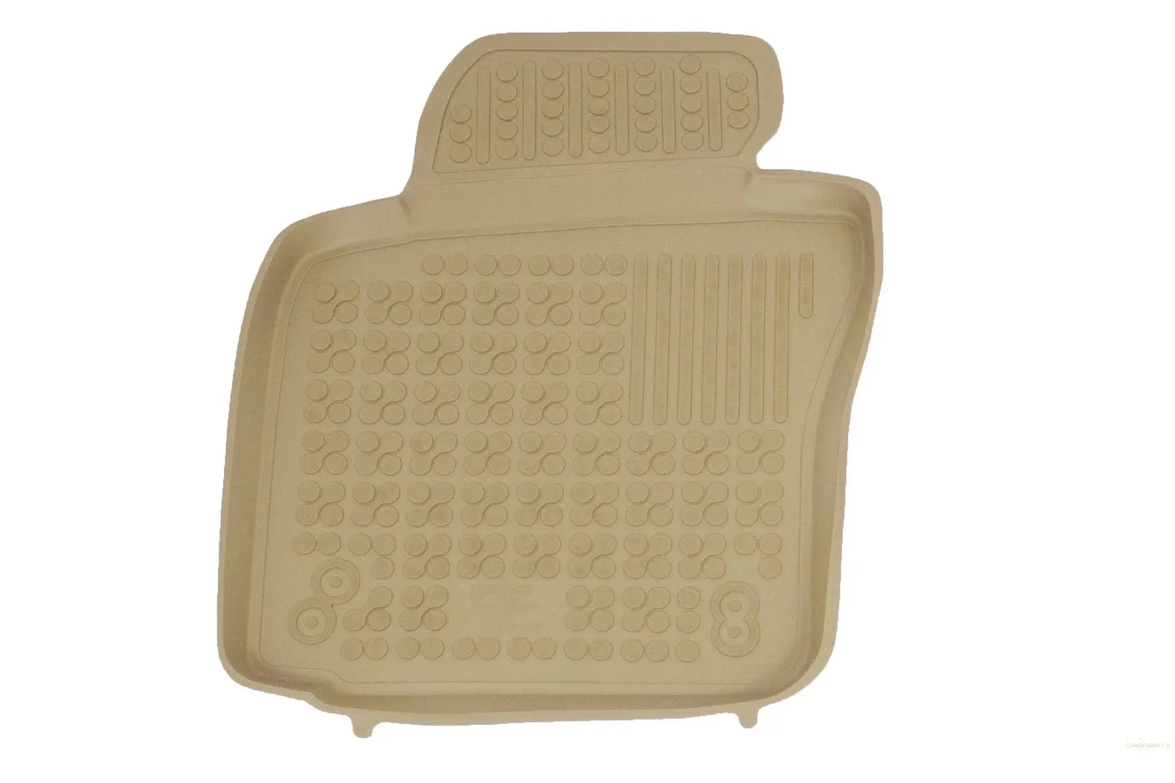 Gummi-Fußmatte Beige Passend Für Seat Leon 1P (2005-2013) Skoda Octavia II (2004-2013) VW Golf 5 Golf 6 Jetta V Scirocco III Rezaw Plast