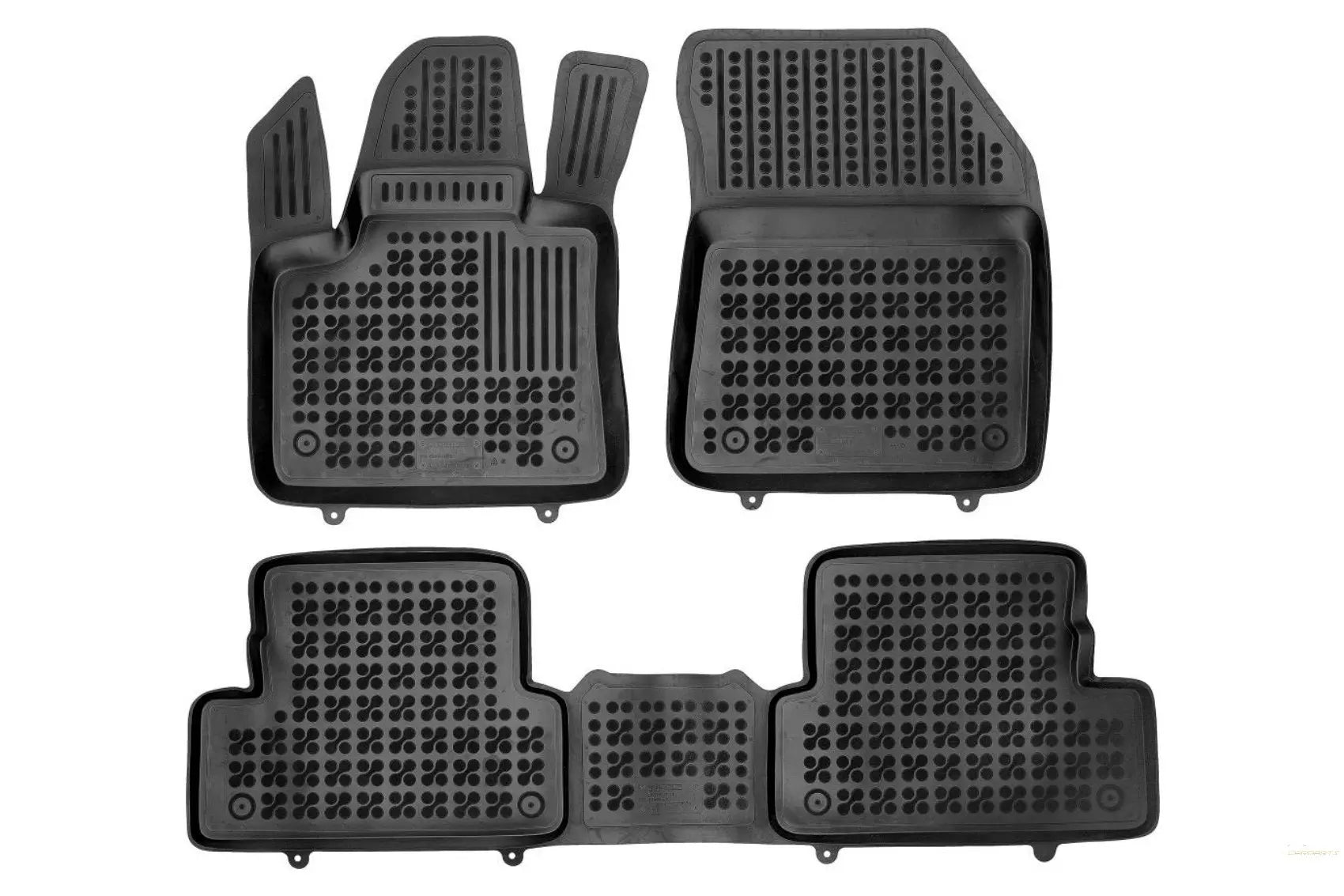 Gummi-Fußmatte Schwarz Passend Für Opel Grandland X (2017) Rezaw Plast